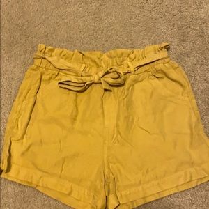 Thread & Supply high waisted yellow shorts!